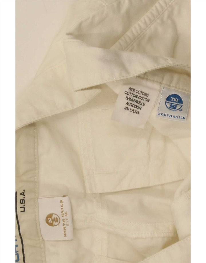 North Sails Mujer IT 46 Grande W36 Algodón Blanco Roto