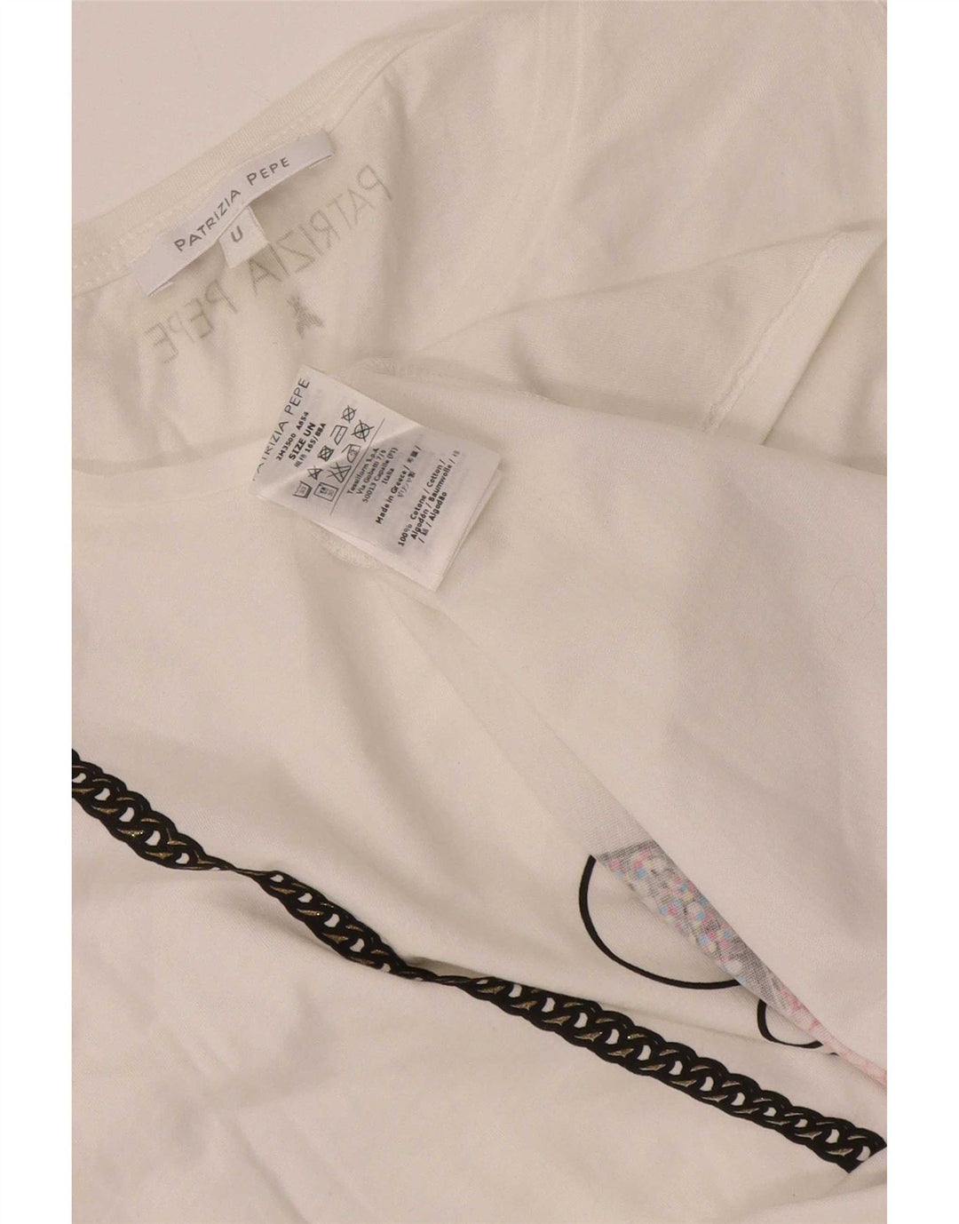 Patrizia Pepe Camiseta Sin Mangas Estampada Mujer Talla Única Algodón Blanco