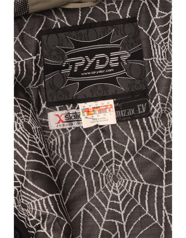 Spyder Chaqueta de esquí para hombre UK 40 Large Beige Colorblock