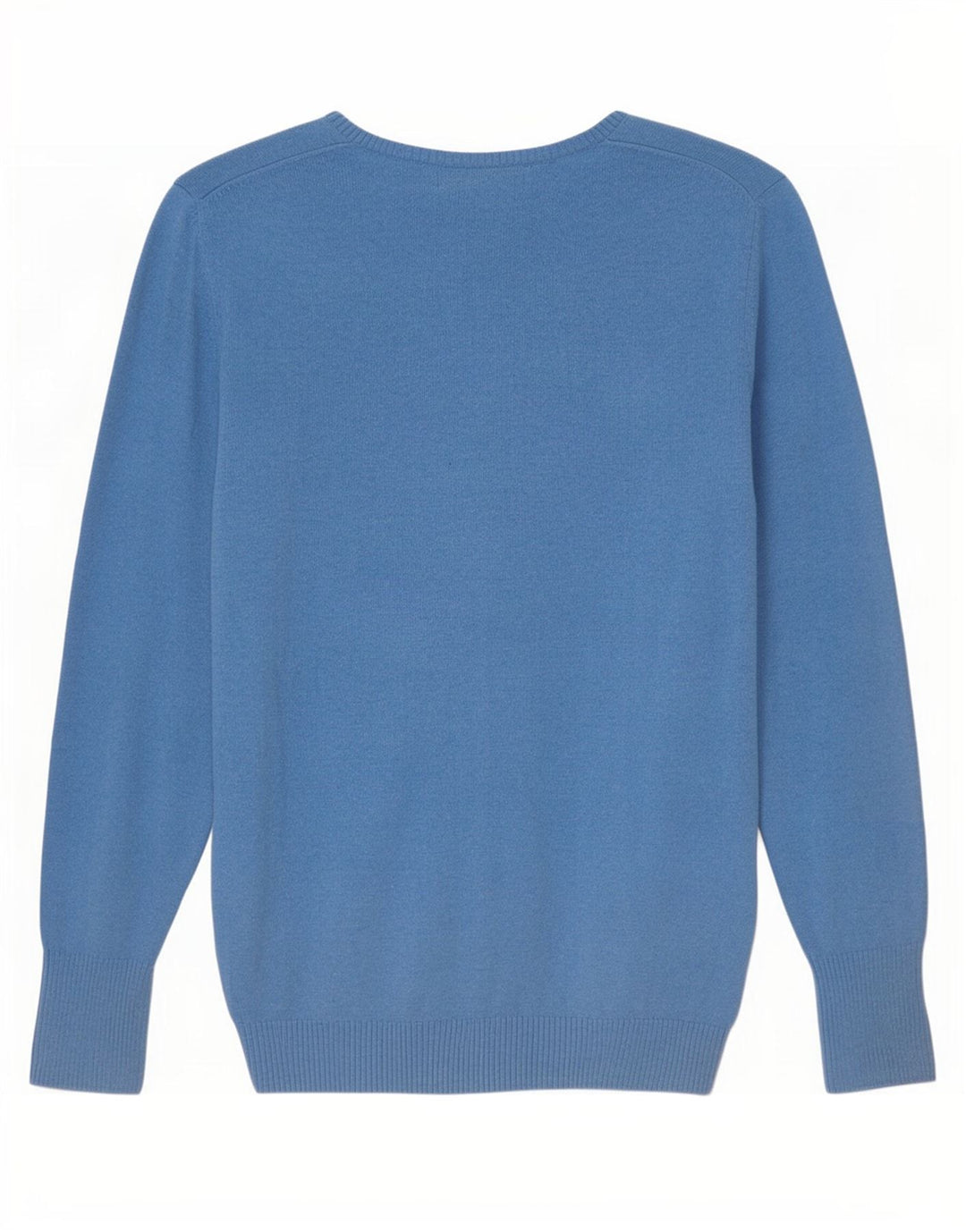 Eddie Bauer - Jersey con cuello en V para hombre, talla pequeña, algodón azul
