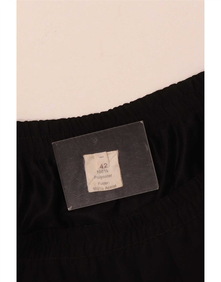 Falda plisada vintage para mujer EU 42 Grande W34 Poliéster negro