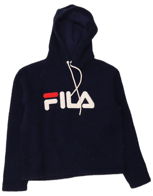 FILA Jersey de forro polar con capucha para mujer UK 14 Medio azul marino Poliéster