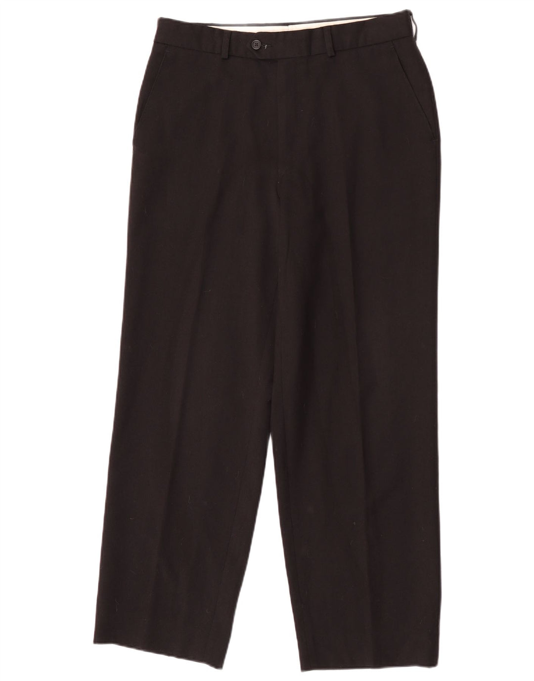 Marks & Spencer Pantalón de traje recto St. Michael para hombre W32 L28 Lana negra