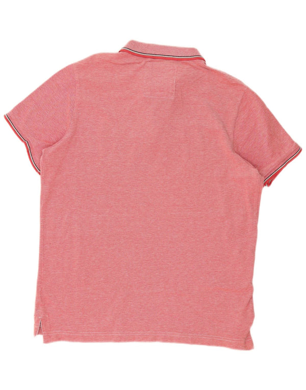 Superdry Polo para hombre 2XL Algodón moteado rosa