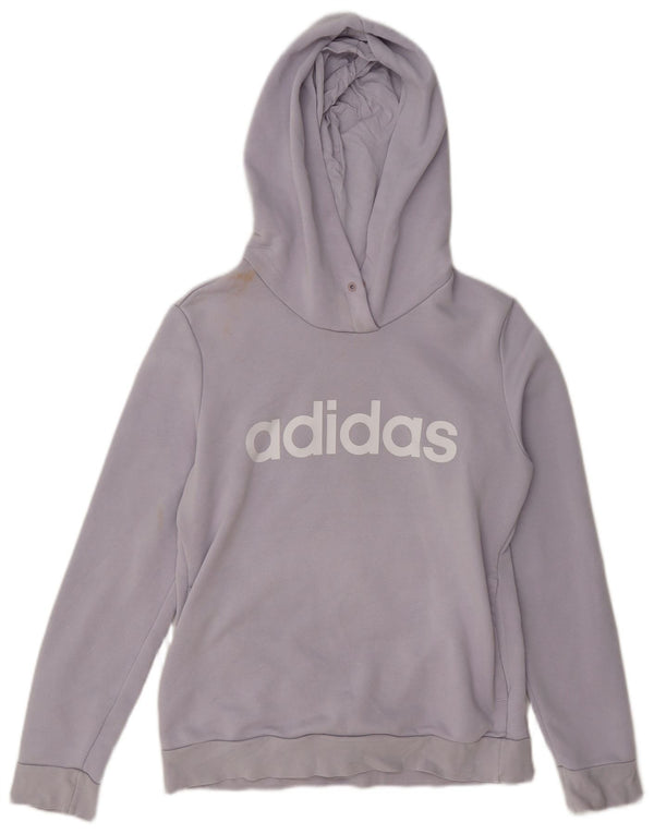 Adidas Sudadera con capucha gráfica para mujer UK 8/10 Small Purple Cotton