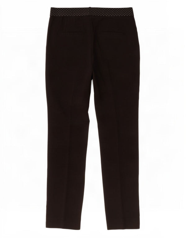 Zara Mujer Pantalón De Traje Slim Small W26 L27 Negro Manchado