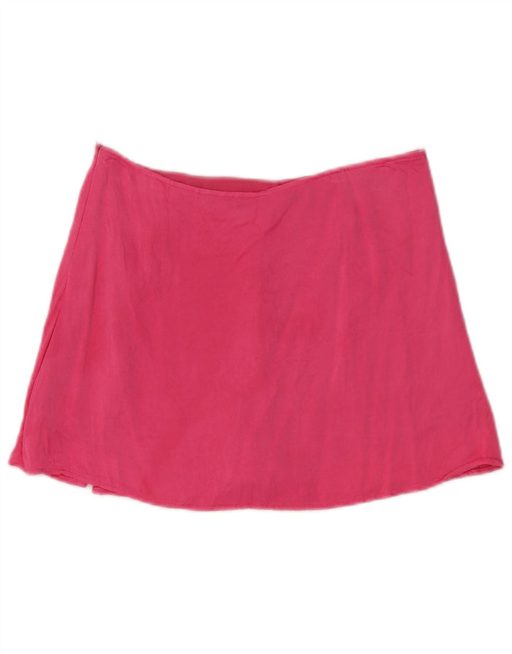 Zara Mujer Falda Pantalón Mediana W28 Rosa Viscosa