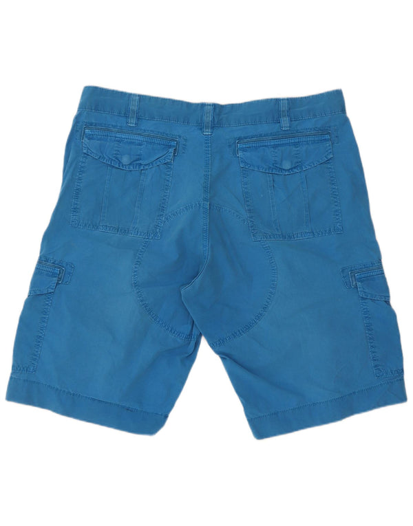 Napapijri Mens Geographic Cargo Shorts W36 Grande Algodón Azul