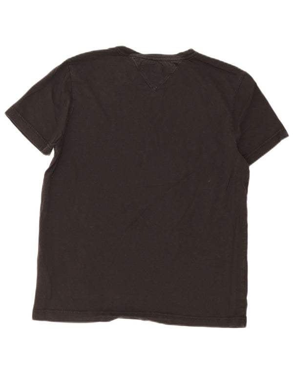 Tommy Hilfiger Camiseta gráfica para hombre Top Medium Black Cotton
