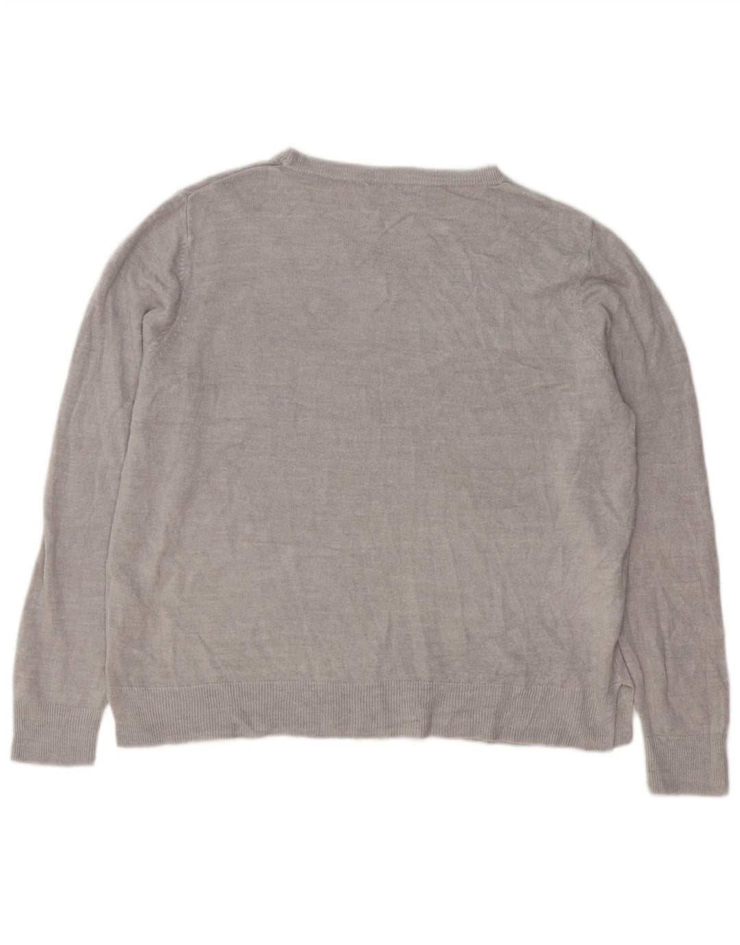 Marks & Spencer Jersey con Cuello Barco para Mujer UK 20 2XL Gris Acrílico