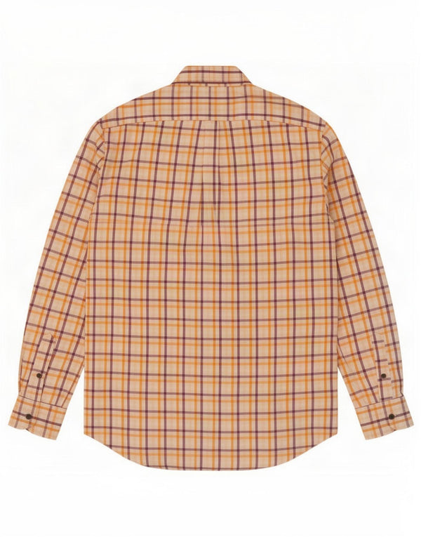 Camisa Harmont & Blaine para hombre grande de algodón a cuadros naranja
