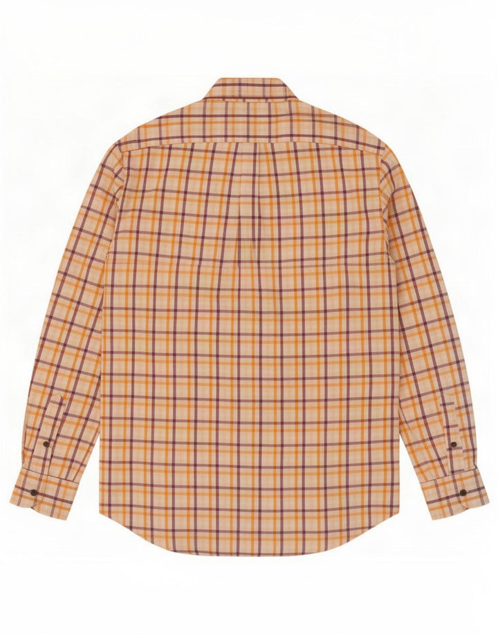 Camisa Harmont & Blaine para hombre grande de algodón a cuadros naranja