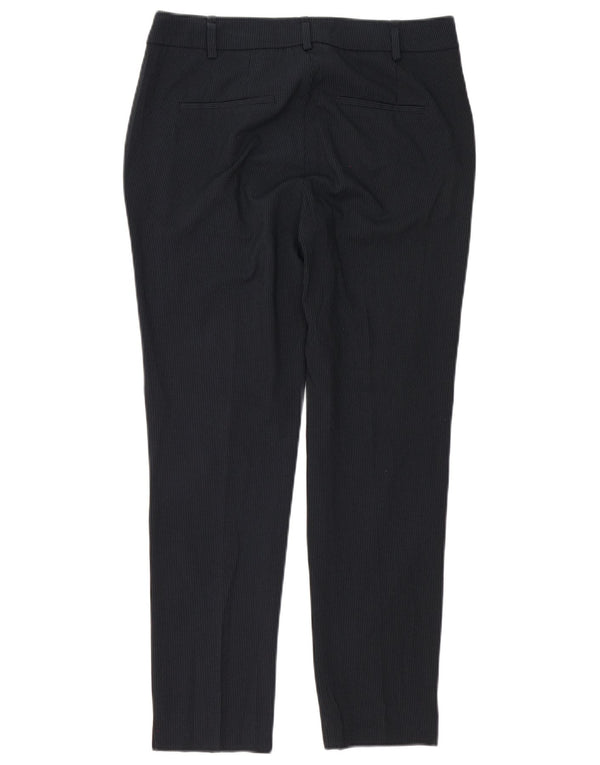Zara Pantalones Chinos Slim para Mujer EU 38 Small W28 L28 Azul Marino Rayas Pintadas