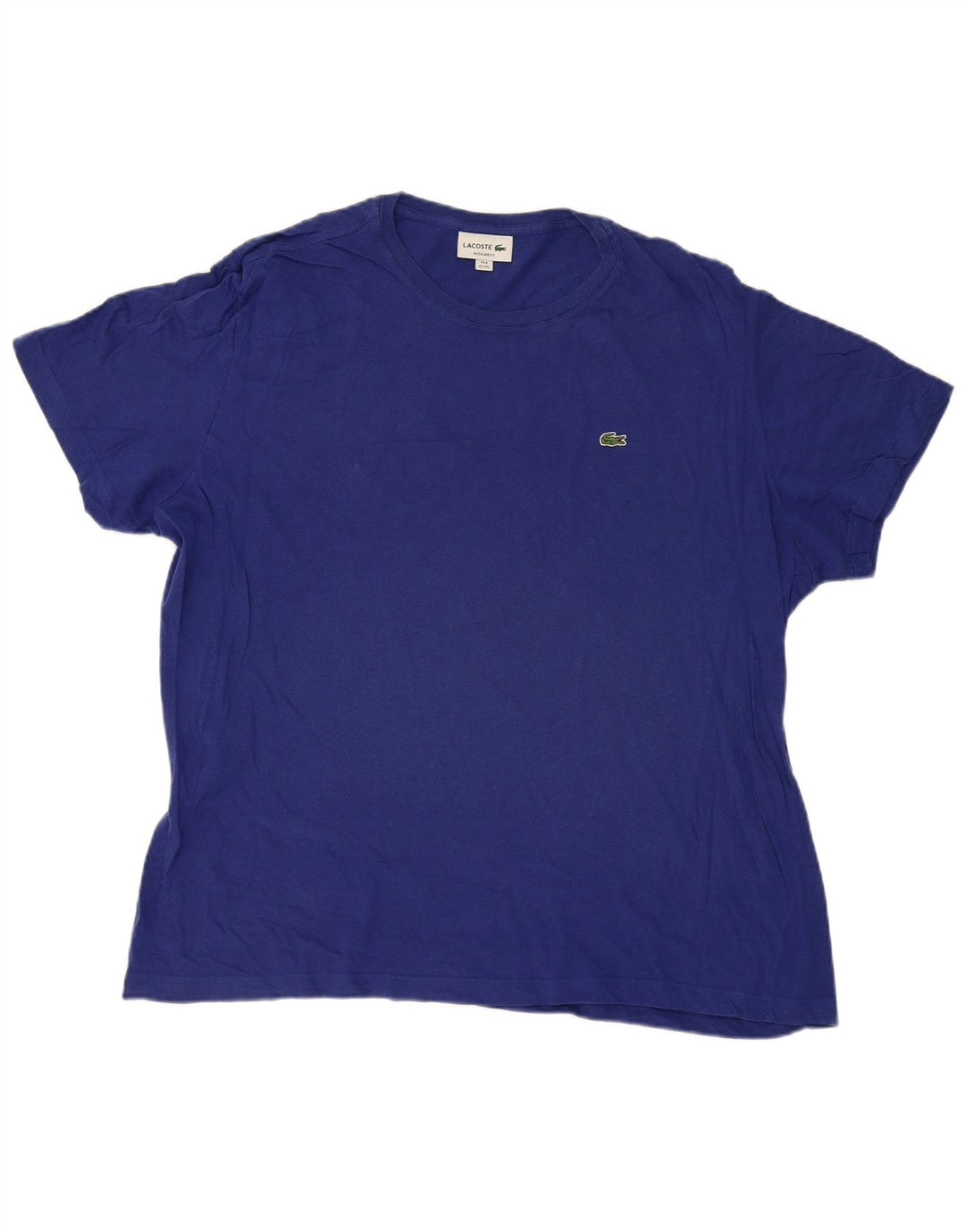 LACOSTE Camiseta Regular Fit para Hombre Talla Superior 8 3XL Algodón Azul