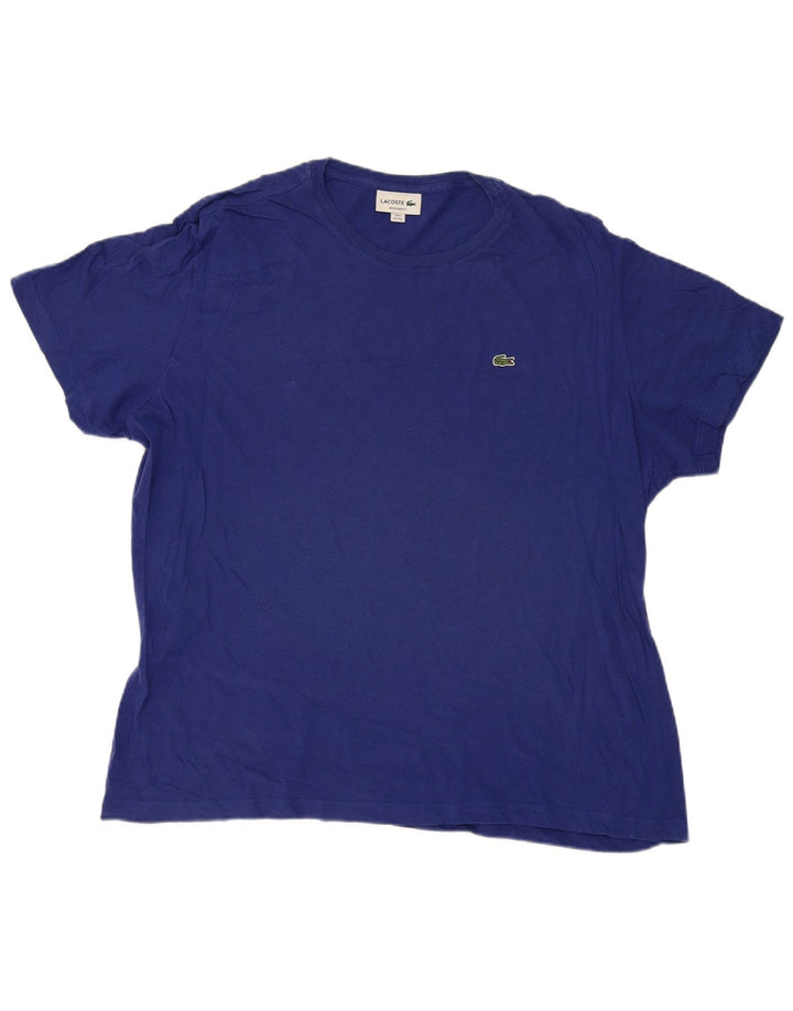 LACOSTE Camiseta Regular Fit para Hombre Talla Superior 8 3XL Algodón Azul