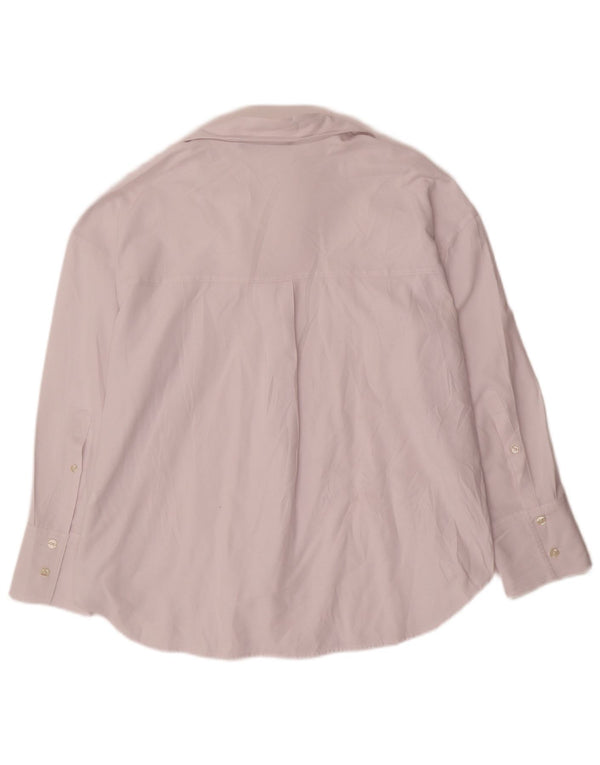 Zara Mujer Camisa Extragrande UK 6 XS Algodón Blanco