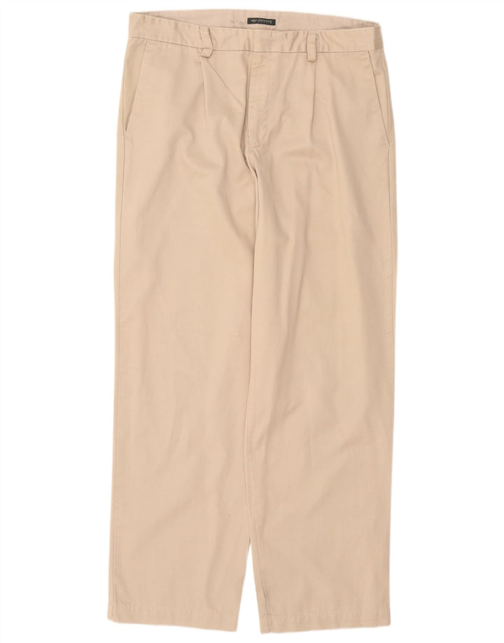 DOCKERS Pantalones chinos holgados de color caqui para hombre W34 L32 Beige