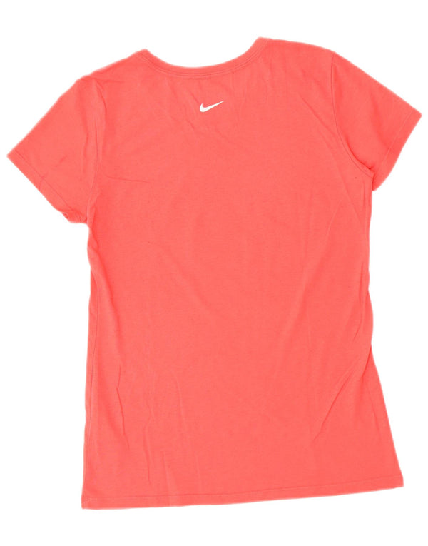NIKE Camiseta ajustada con gráfico para mujer UK 12 Medium Red