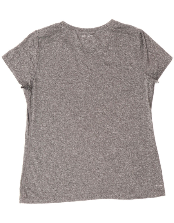Champion Camiseta para mujer Top UK 46 Grande Gris Poliéster