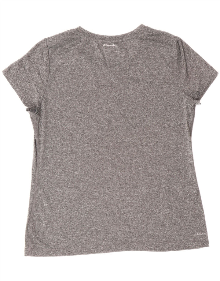 Champion Camiseta para mujer Top UK 46 Grande Gris Poliéster
