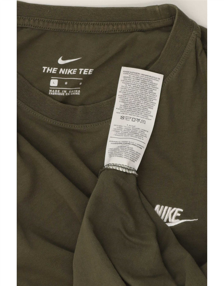 Nike - Camiseta para hombre, talla grande, color caqui, algodón