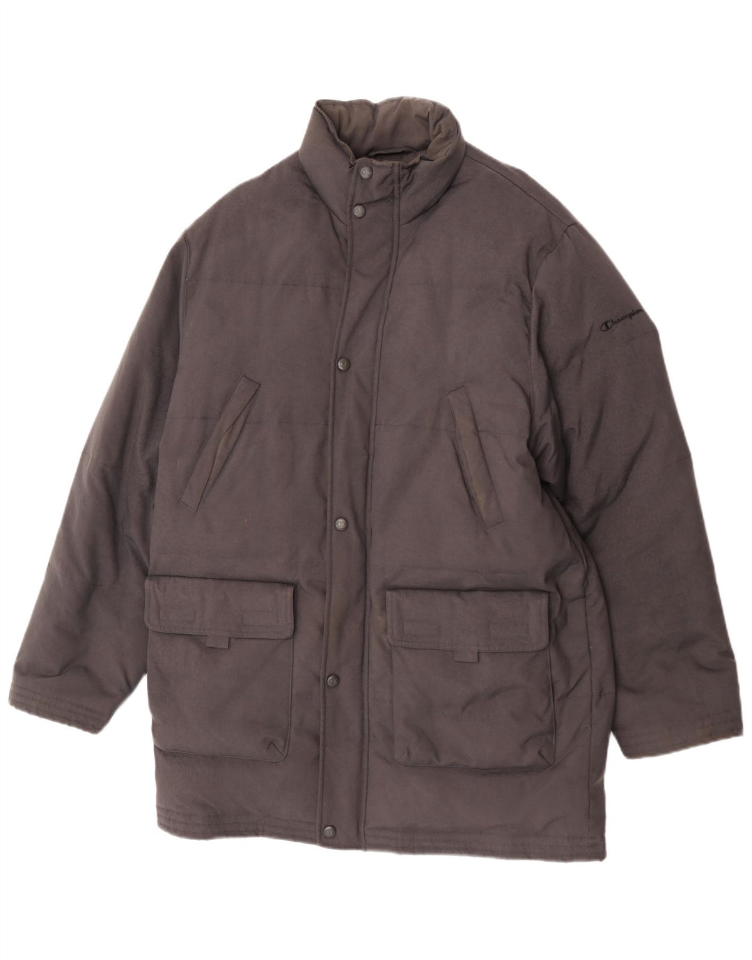 Champion Abrigo acolchado para hombre UK 38 Medium Black Nylon