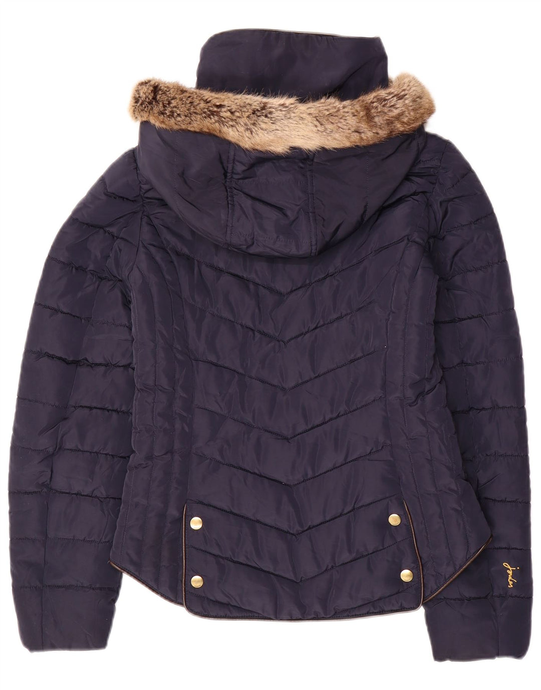 JOULES Chaqueta acolchada con capucha para mujer UK 8 Small Poliéster azul marino