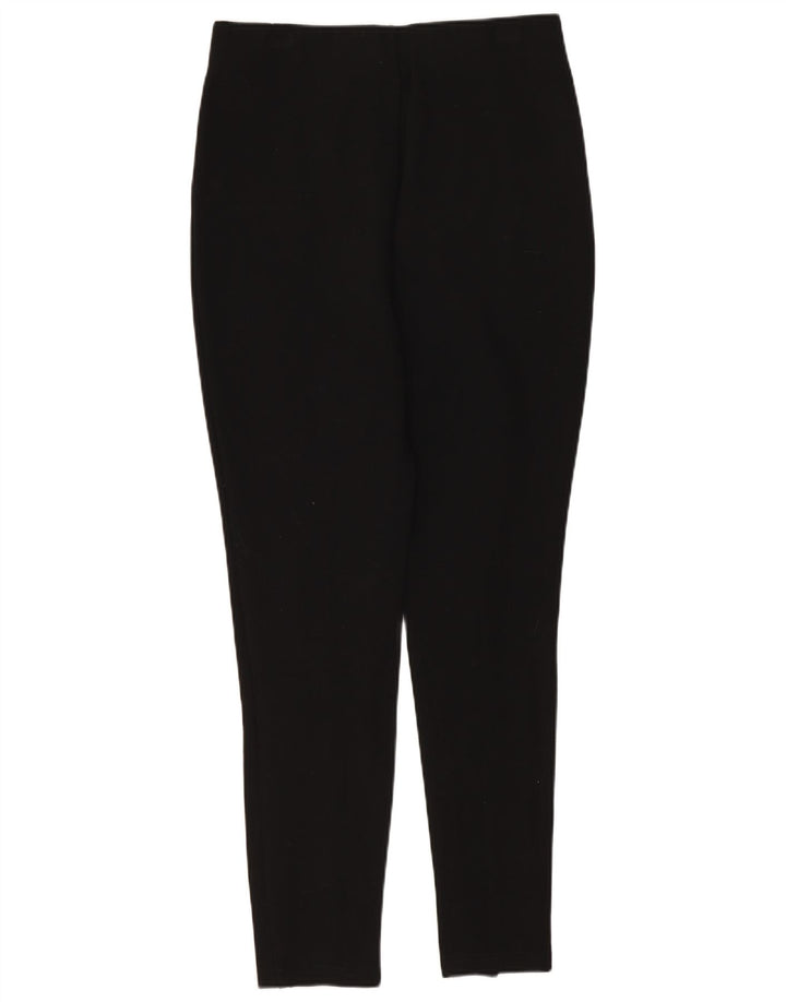 Zara Mujer Pantalón Cropped De Talle Alto Medium W28 L25 Viscosa Negra