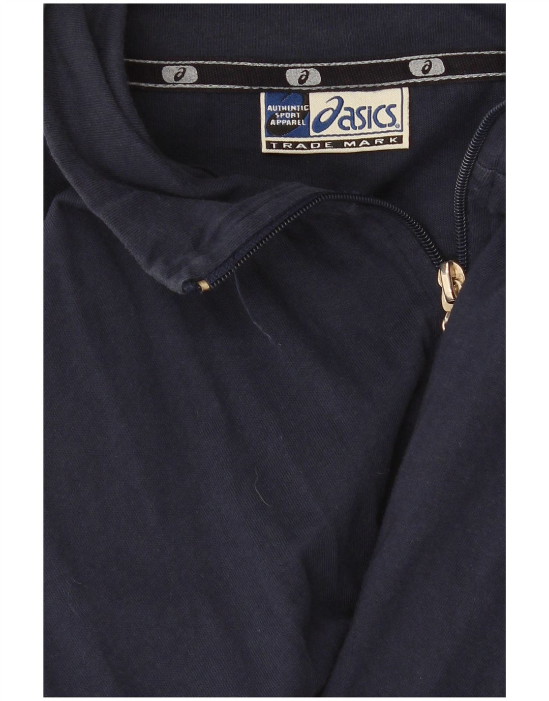 Asics Mens Chándal Top Chaqueta Pequeña Azul Marino