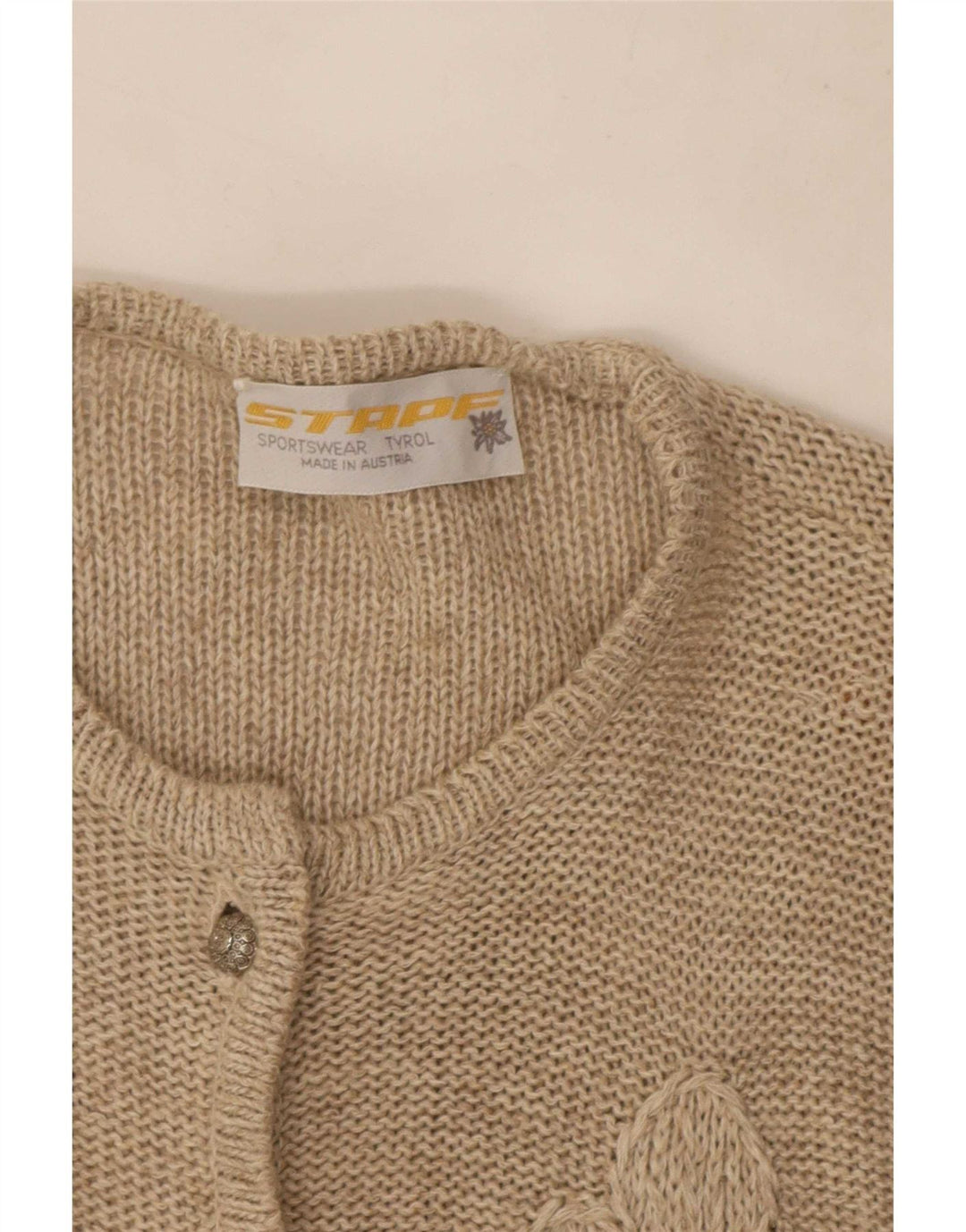 Stapf - Cárdigan para mujer, talla 40, color beige medio, floral
