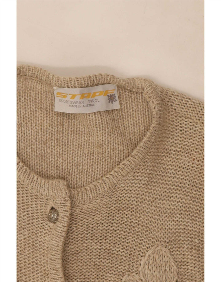Stapf - Cárdigan para mujer, talla 40, color beige medio, floral