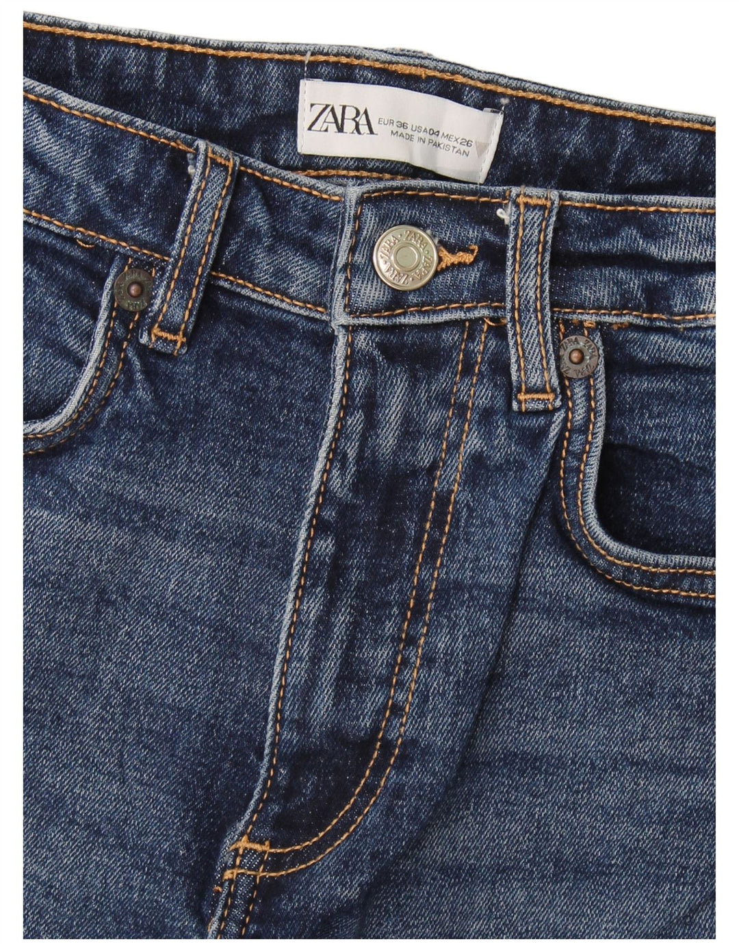 Zara Vaqueros Bootcut Mujer EU 36 XS W26 L25 Azul Marino