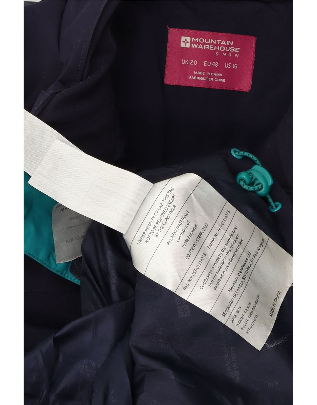 Chaqueta cortavientos para mujer Mountain Warehouse UK 40 2XL Azul marino Poliéster