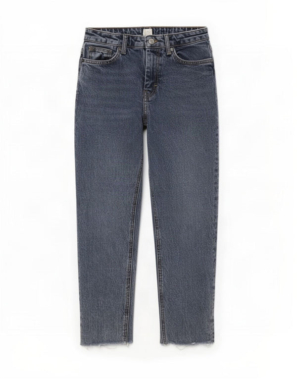 Topshop Womens Tapered Jeans W26 L24 Blue Cotton