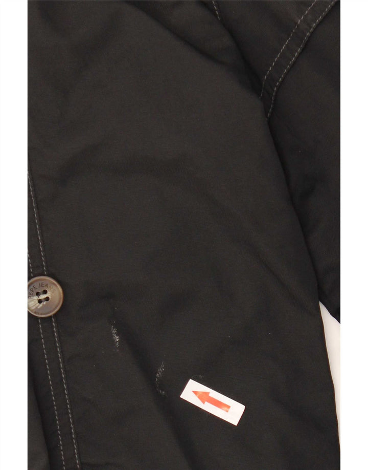 PEPE Jeans Gabardina para Mujer UK 10 Small Algodón Negro