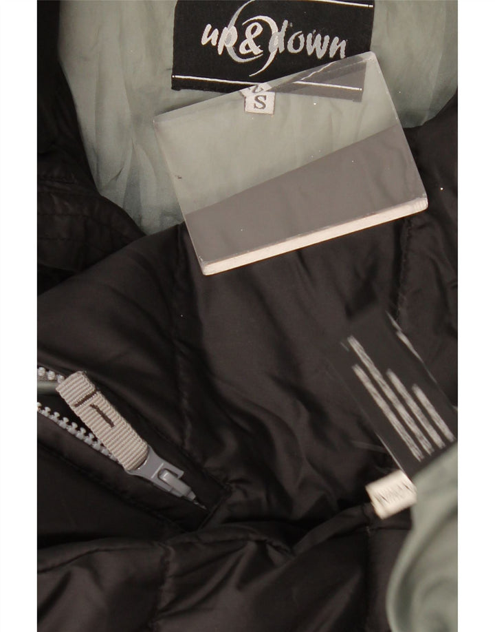 Chaleco acolchado vintage para hombre pequeño nailon negro