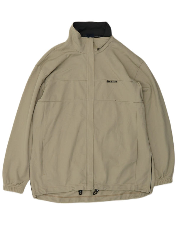 Asics Chaqueta de chándal extragrande para mujer UK 18 XL Poliéster beige