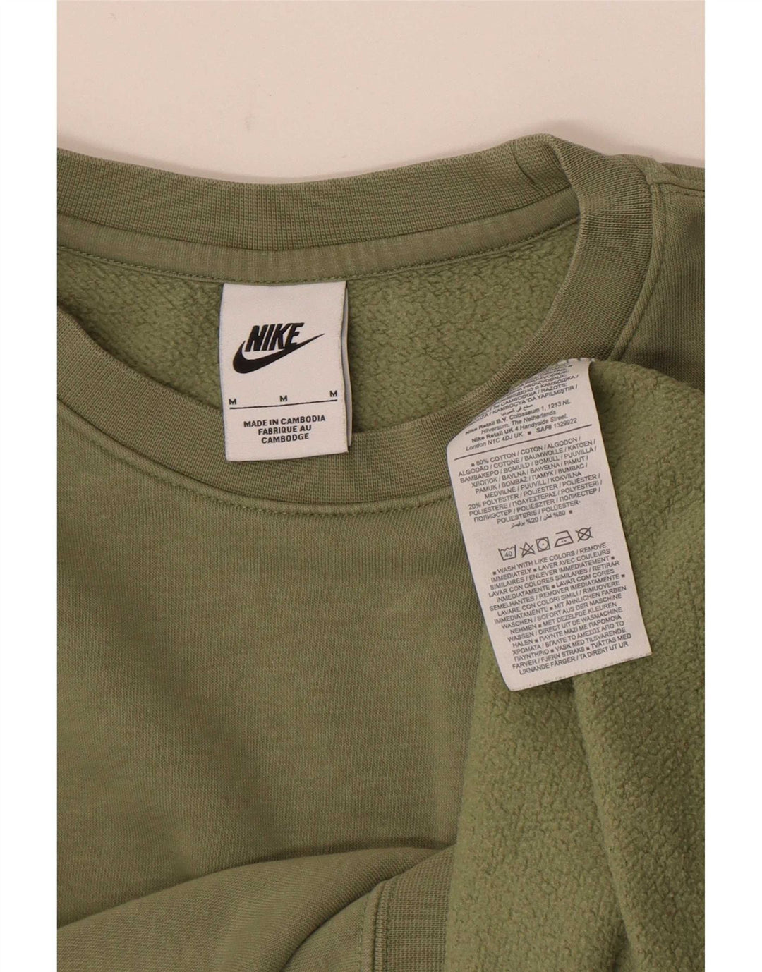 Nike Sudadera Jumper Medium Verde Algodón Deportes
