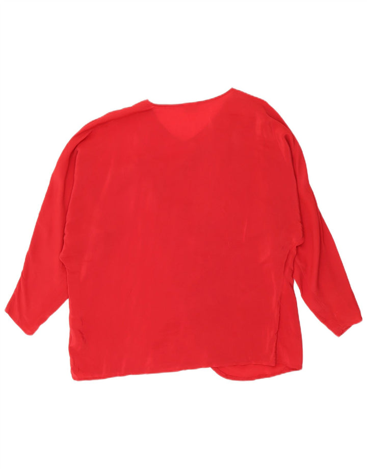 Blusa holgada vintage para mujer Top IT 42 Acetato rojo medio