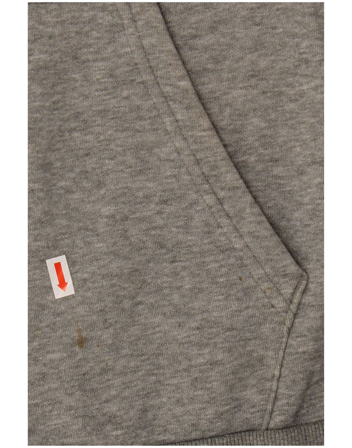 Puma Sudadera con capucha y cremallera gráfica para hombre, talla 2XL, algodón gris