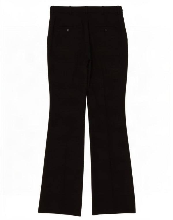 Zara Mujer Pantalones Casuales De Pierna Ancha EU 36 XS W26 L33 Poliéster Negro