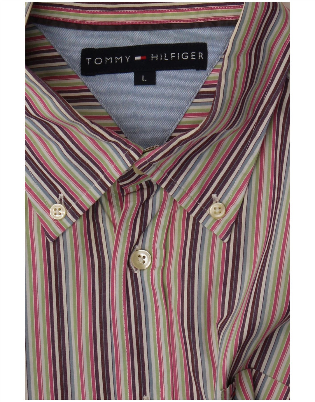 Camisa Tommy Hilfiger Hombre Grande Rayas Multicolor