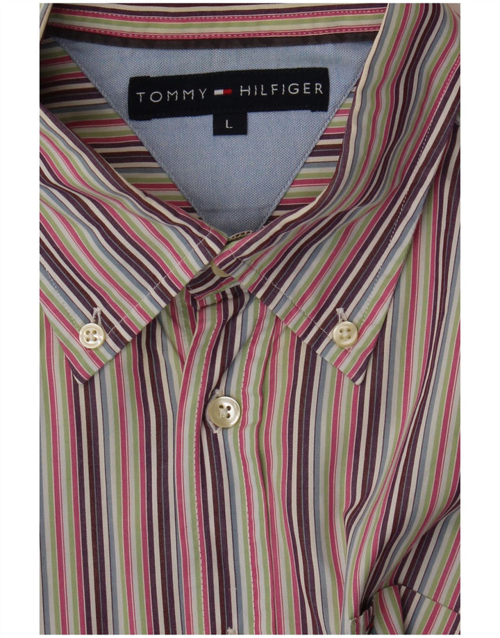 Camisa Tommy Hilfiger Hombre Grande Rayas Multicolor