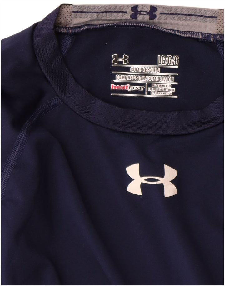 Under Armour Camiseta Heat Gear De Manga Larga Para Hombre Grande Azul Marino