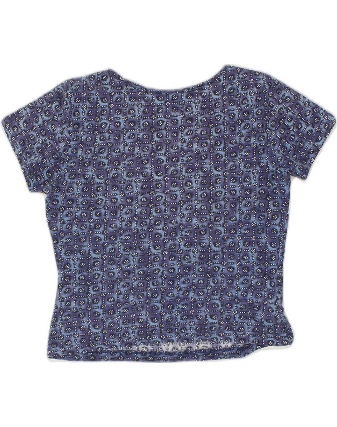 FILA Womens Crop Top IT 44 Medium Blue Floral | Vintage Fila | Thrift | Second-Hand Fila | Used Clothing | Messina Hembry 