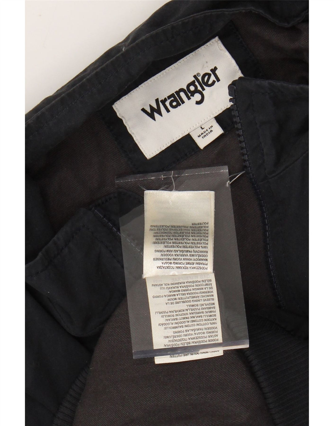 WRANGLER Chaqueta bomber para hombre UK 40 Grande Poliéster negro
