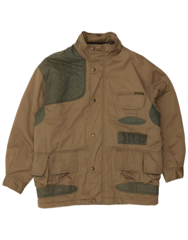 UNIVERS Chaqueta utilitaria con capucha para hombre IT 52 XL Algodón marrón