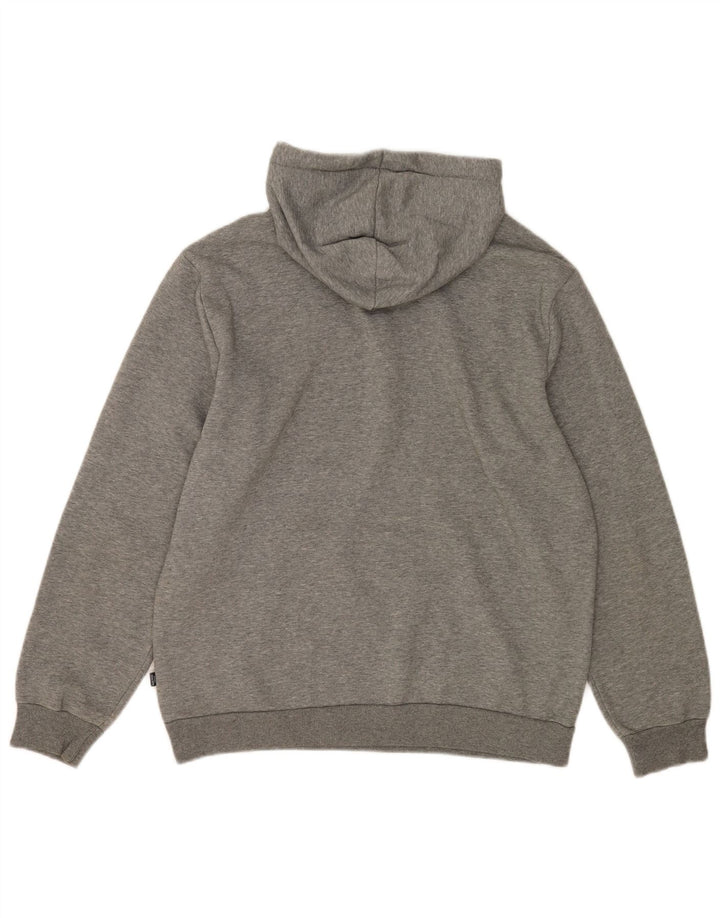 Puma Hombre Sudadera Con Capucha Gráfica Jersey De Algodón Moteado Gris Medio
