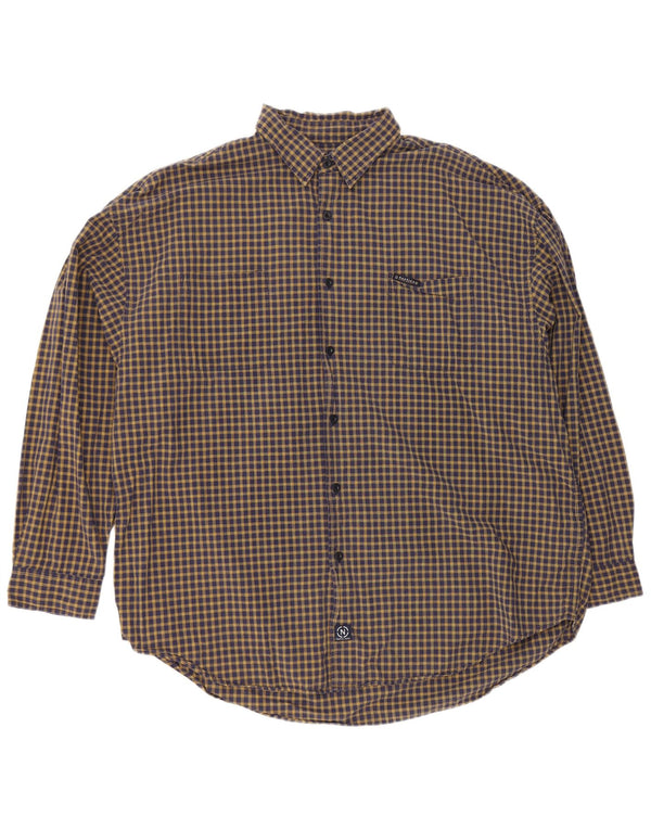 Nautica Camisa Hombre 2XL Azul Marino Cuadros Algodón
