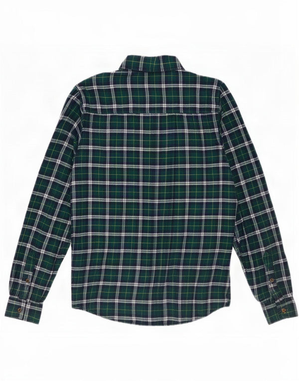 Superdry Camisa de franela para mujer UK 44 Algodón a cuadros verdes grandes